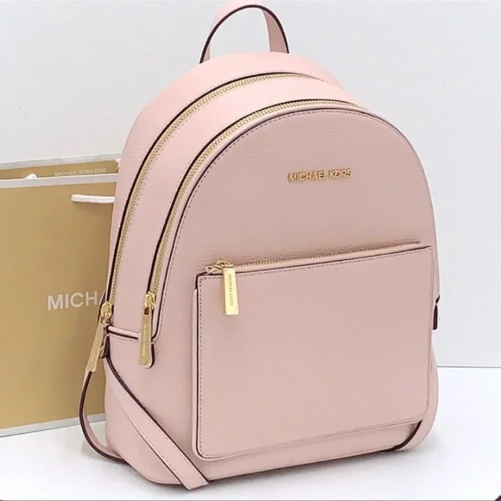 Michael Kors Adina Medium Backpack Leather Powder Blush - Picture 3 of 16